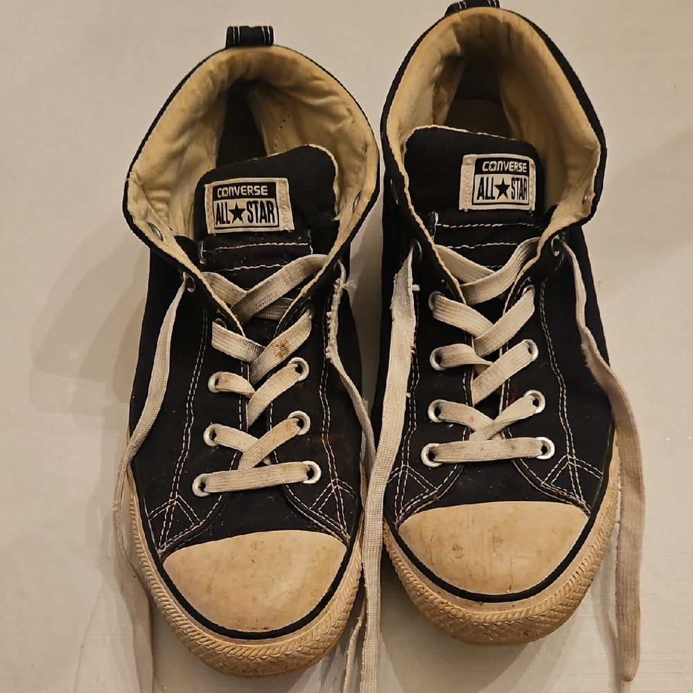 Converse Kids High-Top Sneakers - Black and Tan